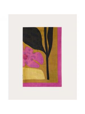 Pañuelo de lana con estampado Inoui Editions amarillo
