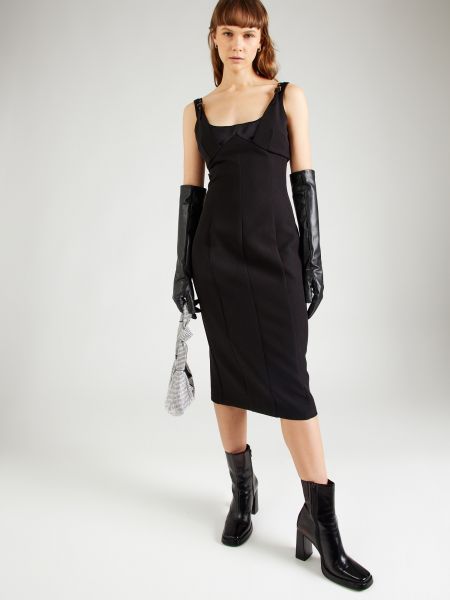Džinsa auduma kleita Versace Jeans Couture melns