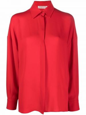 Košeľa s vysokým pásom Valentino červená