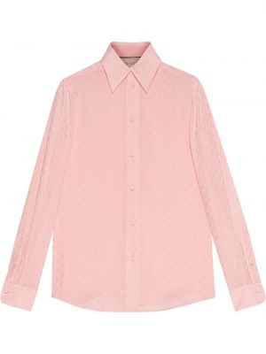 Camisa de crepé Gucci rosa