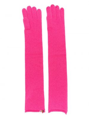 Pletené kašmírové rukavice Extreme Cashmere růžové