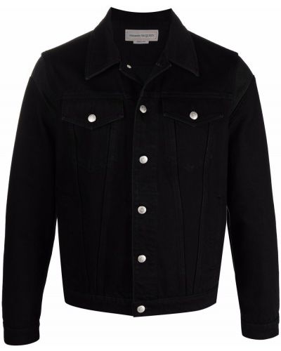 Bavlnená džínsová bunda Alexander Mcqueen čierna