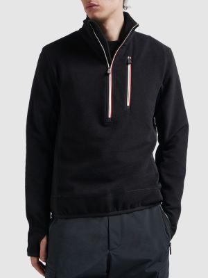 Sportiska stila džemperis Moncler Grenoble melns