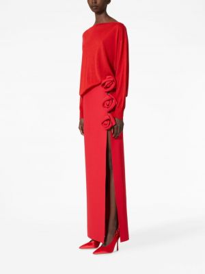 Květinové dlouhá sukně Valentino Garavani červené