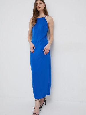 Testhezálló hosszú ruha Calvin Klein kék