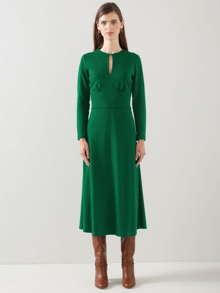 LKBennett Sera Платье из смеси вискозы, темно-зеленое