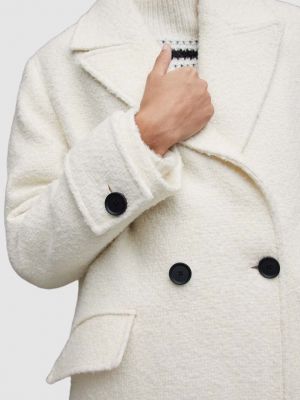 Oversized kabát Allsaints bílý