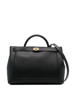 Borsa shopper di pelle Mulberry nero