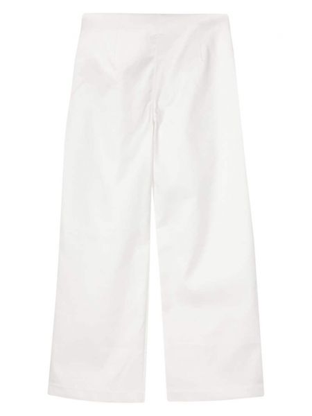 Bavlněné rovné kalhoty Litkovskaya bílé