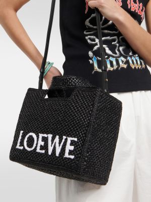 Fonott bevásárlótáska Loewe fekete