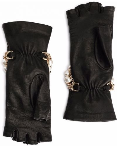 Guantes con apliques Dolce & Gabbana negro