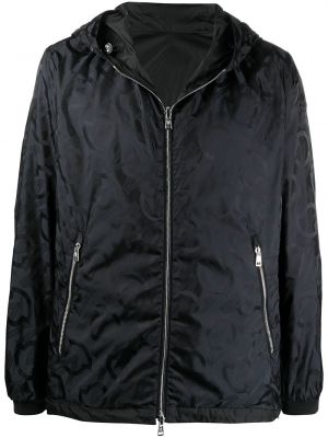 Trykt zip lett jakke Moncler svart