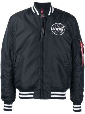 Stripete lang jakke Alpha Industries blå