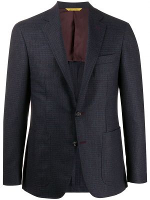 Strikket lang blazer Canali blå