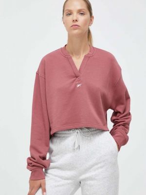 Bluza bawełniana Reebok Classic różowa