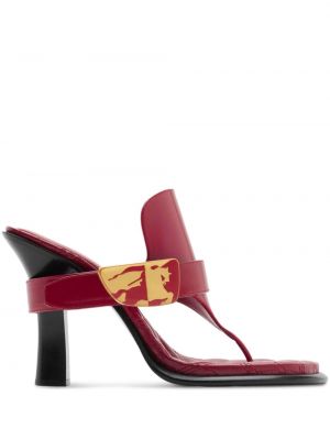Sandale din piele Burberry roșu