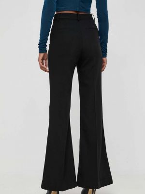 Pantaloni cu talie înaltă Bardot negru