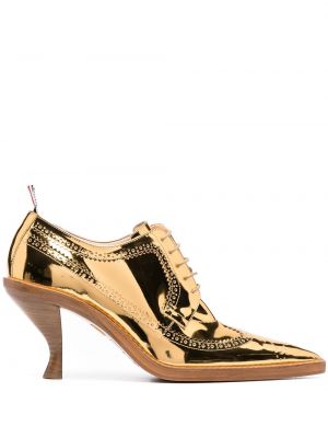 Brogue cipő sarokkal Thom Browne aranyszínű