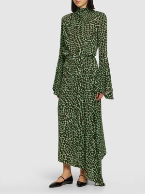 Viskózové midi sukně Msgm zelené
