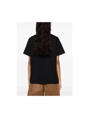 Camiseta a cuadros con estampado de cuello redondo Burberry negro