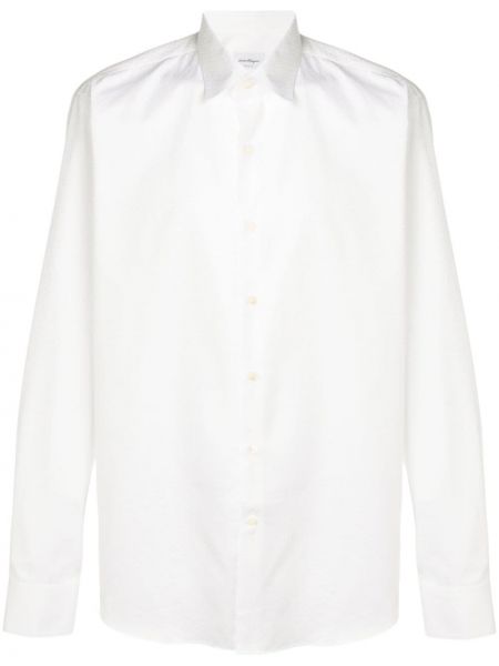 Košile s potiskem Salvatore Ferragamo bílá