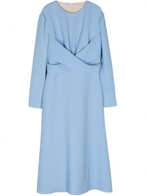 Krepové midi šaty Emilia Wickstead Modré