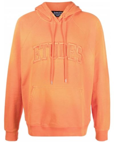Siuvinėtas džemperis su gobtuvu Etudes oranžinė