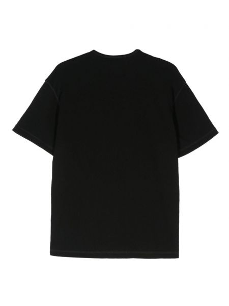 T-shirt en lin avec manches courtes Costumein noir