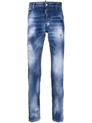 Slank nødlidende stretch jeans Dsquared2 blå