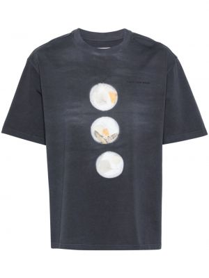Βαμβακερή μπλούζα με σχέδιο Feng Chen Wang γκρι