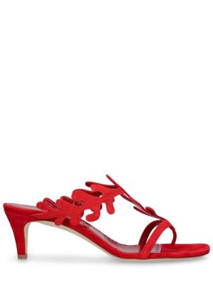 Seemisnahksed sandaalid Manolo Blahnik punane