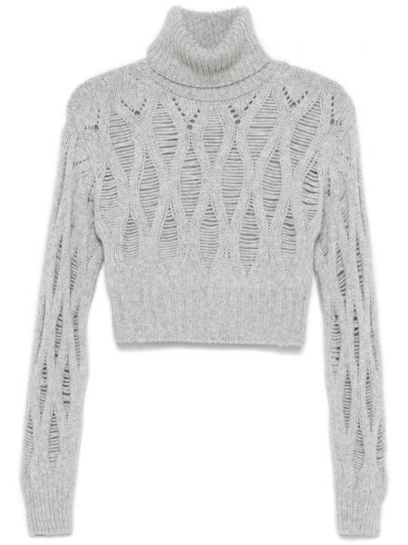 Kashmir kort sweater Wild Cashmere grå