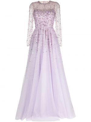 Robe de soirée à imprimé Jenny Packham violet