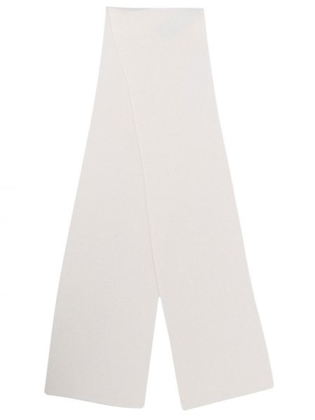 Плетен кашмирен шал Yves Salomon бяло