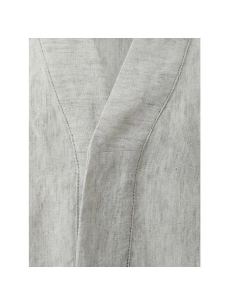 Camisa de lino Emporio Armani gris