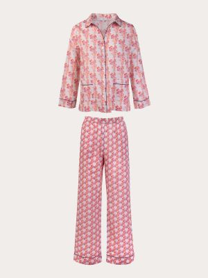 Pijama de algodón con estampado Karma On The Rocks rosa
