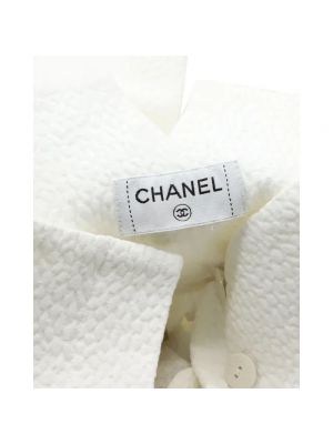 Pantalones de cintura alta Chanel Vintage blanco