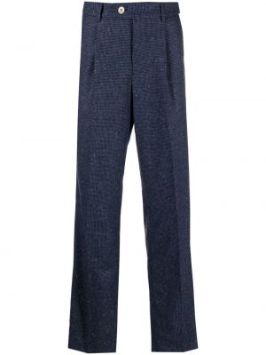 Spodnie tweedowe Brunello Cucinelli niebieskie