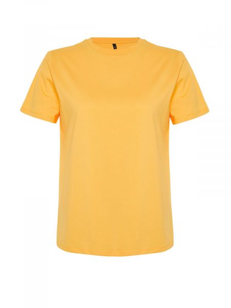 Dzianinowa koszulka Trendyol pomarańczowa