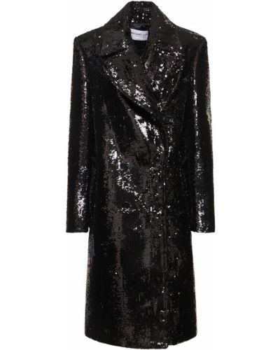 Flitrovaný kabát Michael Kors Collection čierna