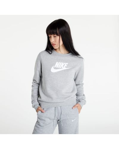 Bavlněná fleecová mikina Nike - šedá