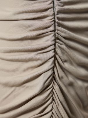 Drapované midi sukně jersey Andreadamo šedé