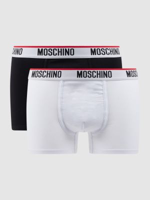 Bokserki slim fit Moschino Swim + Underwear białe