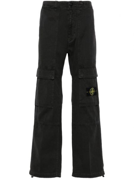 Düz bacak pantolon Stone Island siyah