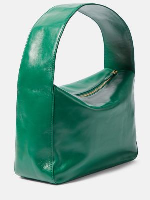 Usnjena torbica za čez ramo Khaite zelena