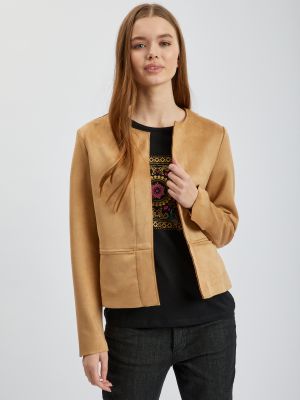 Замшева куртка Orsay коричнева
