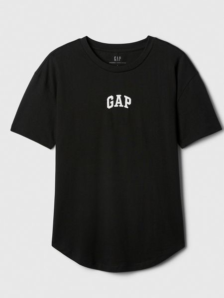 Camiseta con estampado manga corta Gap negro