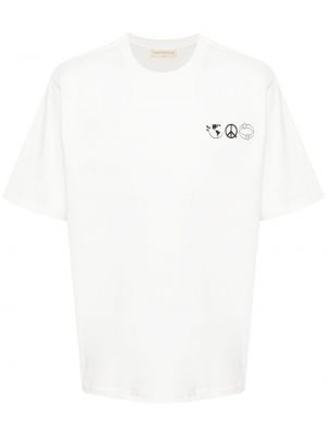 T-shirt di cotone Museum Of Peace & Quiet bianco