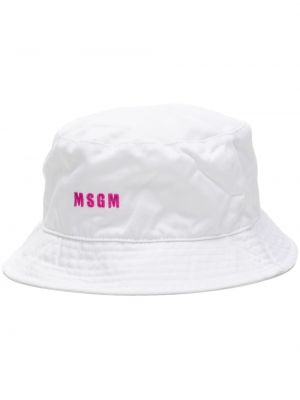 Mütze mit stickerei Msgm weiß