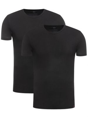 Slim fit tričko Levi's čierna